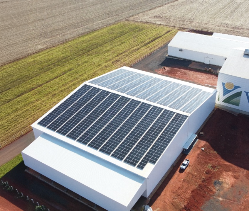 Sistema solar para irrigação em fazenda